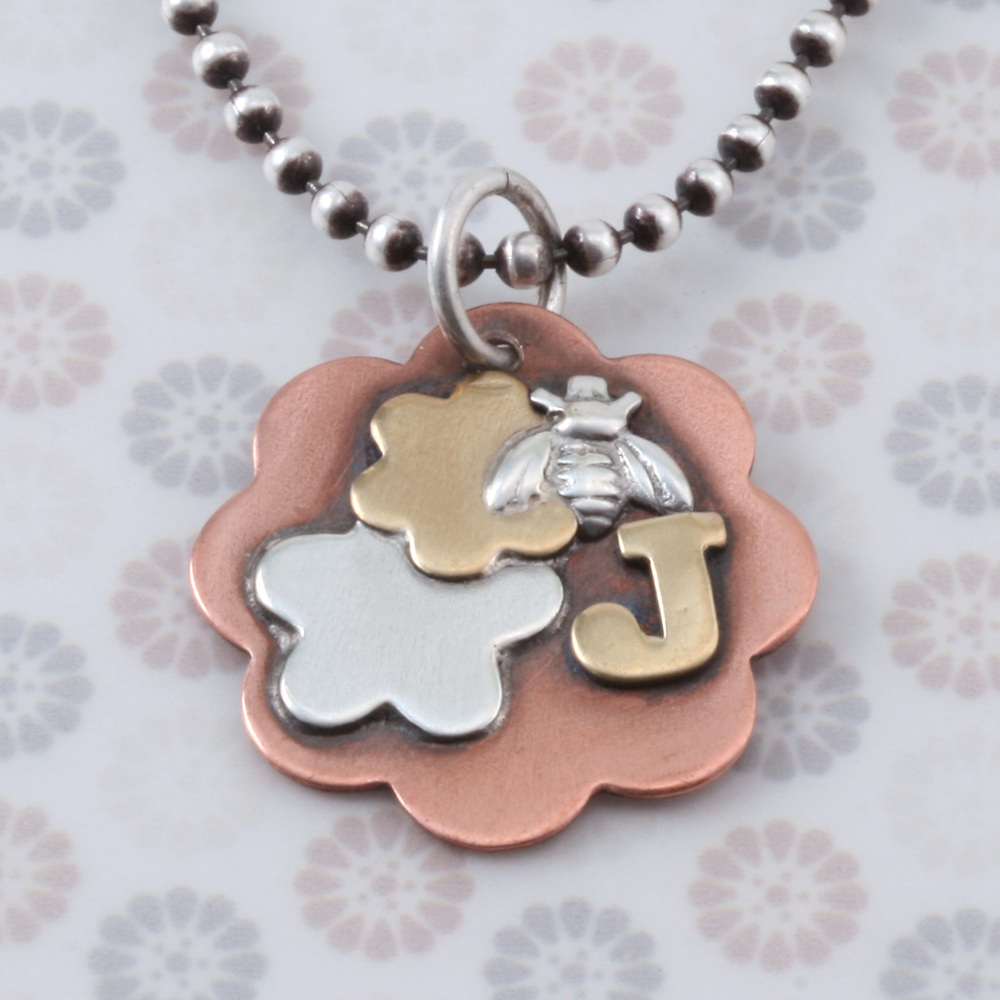 Charms & Solderable Accents Brass Letters J